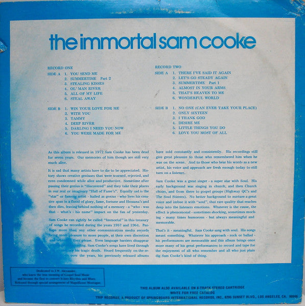 The Immortal Sam Cooke - Cooke, Sam