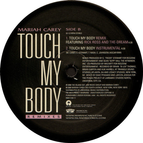 Touch My Body (Remixes) - Carey, Mariah