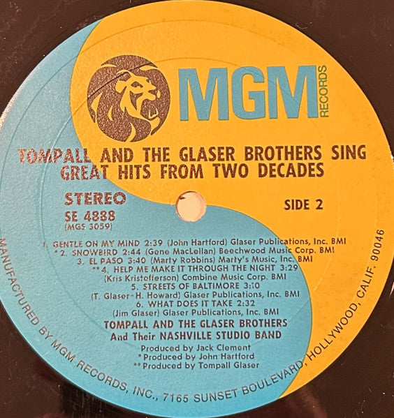 Sing Great Hits From Two Decades - Glaser, Tompall & The Glaser Brothers