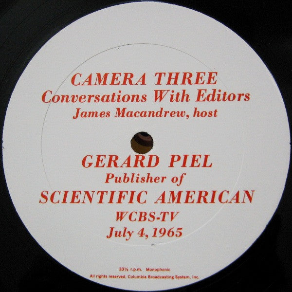 Camera Three Presents Conversations With Editors - Macandrew, James / Gerard Piel