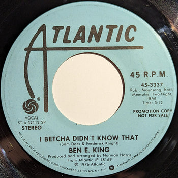 I Betcha Didn't Know That - King, Ben E.