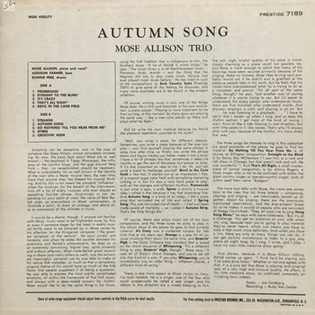 Autumn Song - Allison, Mose