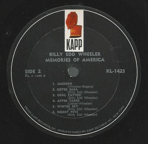 Memories Of America / Ode To The Little Brown Shac - Wheeler, Billy Edd