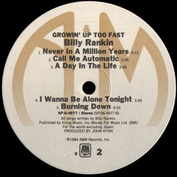Growin' Up Too Fast - Rankin, Billy