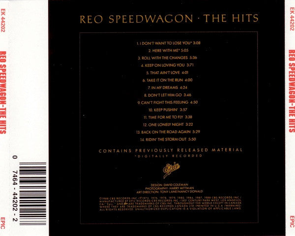 The Hits - Reo Speedwagon