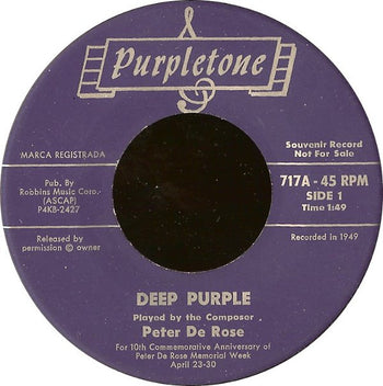 Plays Deep Purple - Rose, Peter De