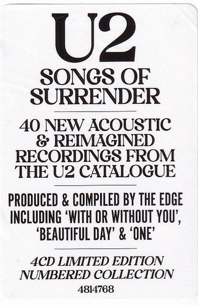 Songs Of Surrender - U2