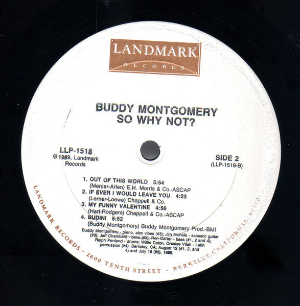 So Why Not? - Montgomery, Buddy