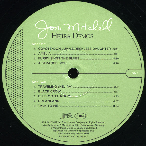 Hejira Demos - Mitchell, Joni