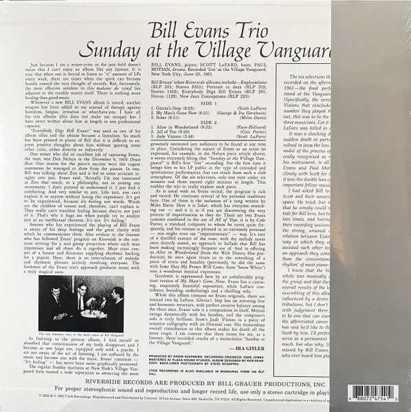 Sunday At The Village Vanguard - Evans, Bill
