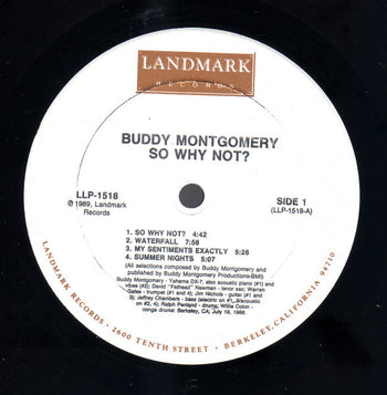 So Why Not? - Montgomery, Buddy