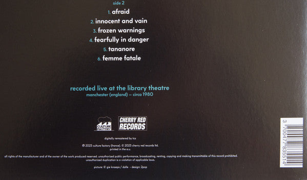 Live At The Library Theatre '80 - Nico