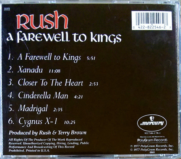 Farewell To Kings - Rush