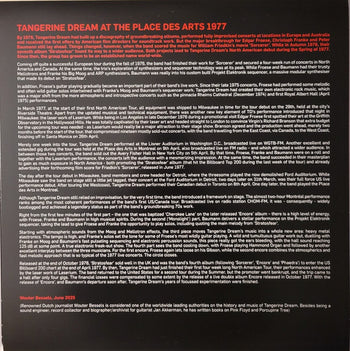 Live at Place des Arts, Montreal - April 10, 1977 - Tangerine Dream