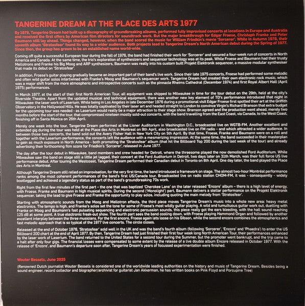 Live at Place des Arts, Montreal - April 10, 1977 - Tangerine Dream