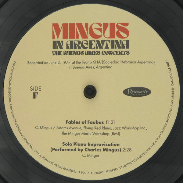 In Argentina: The Buenos Aires Concerts - Mingus, Charles