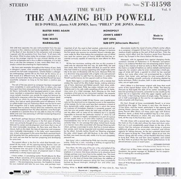 Time Waits: The Amazing Bud Powell - Powell, Bud
