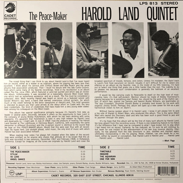 The Peace-Maker - Land, Harold Quintet