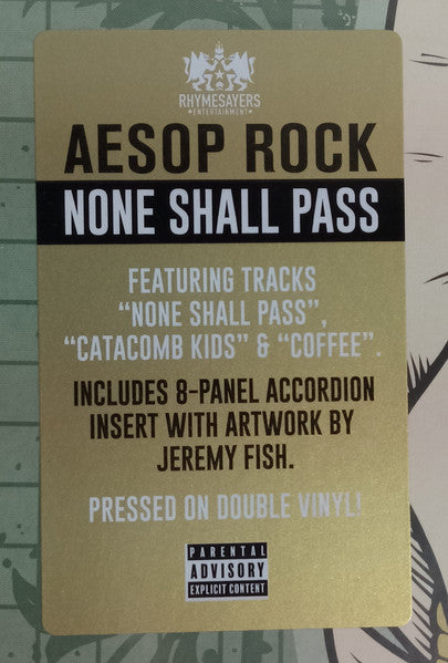 None Shall Pass - Aesop Rock