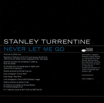 Never Let Me Go - Turrentine, Stanley