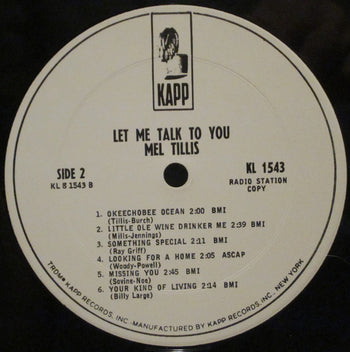 Let Me Talk To You - Tillis, Mel