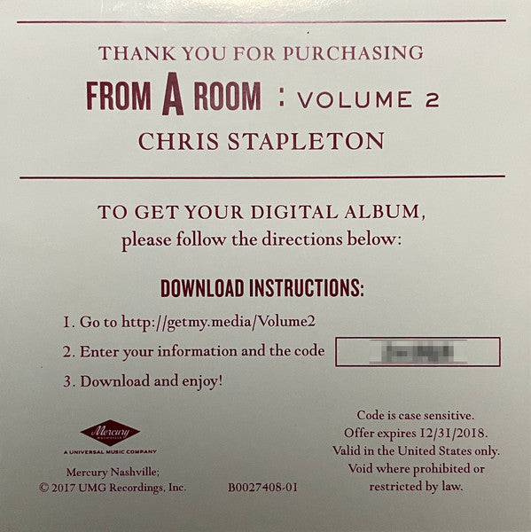 From A Room: Volume 2 - Stapleton, Chris