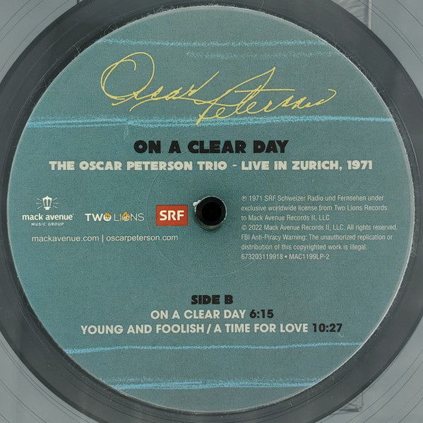 On A Clear Day: Live In Zurich, 1971 - Peterson, Oscar Trio