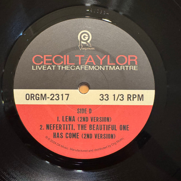 Live At The Cafe Montmartre - Taylor, Cecil