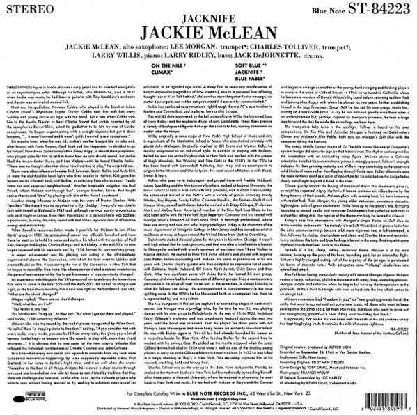 Jacknife (Blue Note Tone Poet Edition) - McLean, Jackie