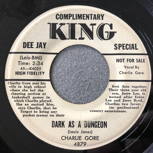 Dark As A Dungeon / Stumbling Block - Gore, Charlie