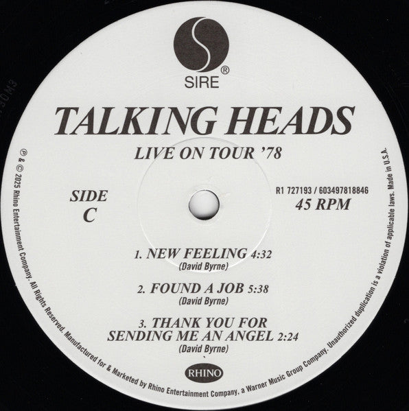 Live On Tour '78 - Talking Heads