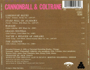 Cannonball & Coltrane - Adderley, Cannonball & John Coltrane