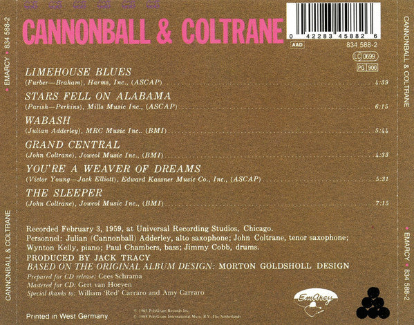Cannonball & Coltrane - Adderley, Cannonball & John Coltrane