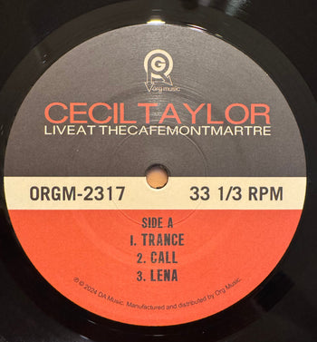 Live At The Cafe Montmartre - Taylor, Cecil