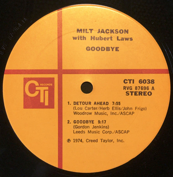 Goodbye - Jackson, Milt