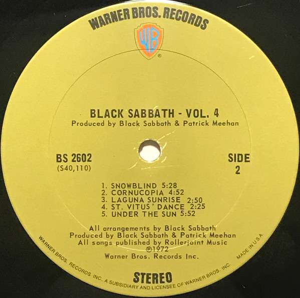 Black Sabbath Vol 4 - Black Sabbath