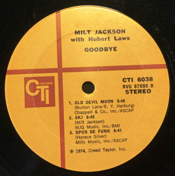 Goodbye - Jackson, Milt