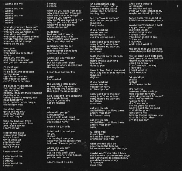 When We All Fall Asleep, Where Do We Go? - Eilish, Billie