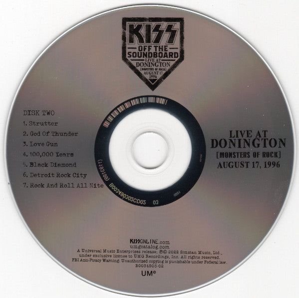 Kiss Off The Soundboard: Donington 1996 (Live) - Kiss