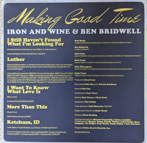 MAKING GOOD TIME EP - IRON AND WINE & BEN BRIDWELL