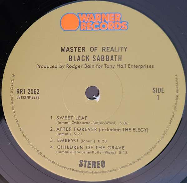 Master Of Reality - Black Sabbath