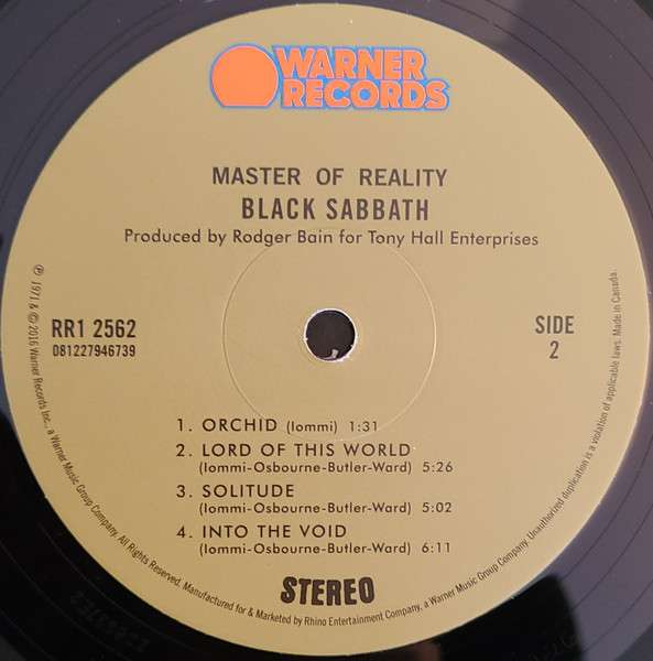 Master Of Reality - Black Sabbath