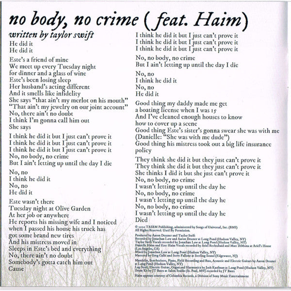 Evermore - Swift, Taylor