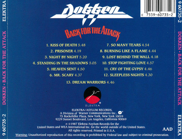 Back For The Attack - Dokken