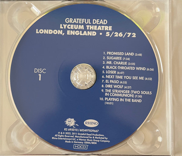 Lyceum Theatre, London, England 5/26/72 (Live) - Grateful Dead