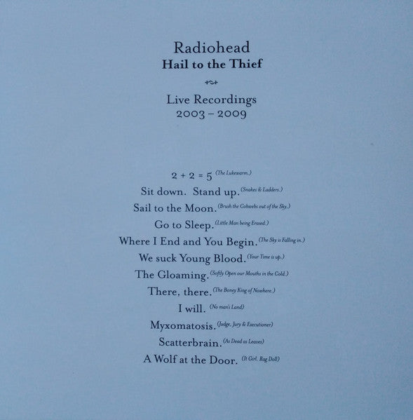 Hail to the Thief (Live Recordings 2003-2009) - Radiohead
