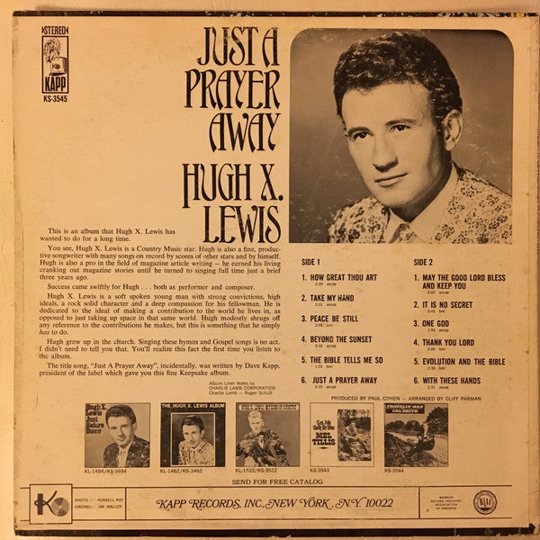 Just a Prayer Away - Lewis, Hugh X.