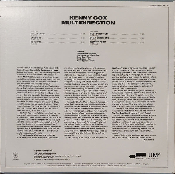 Multidirection - Cox, Kenny