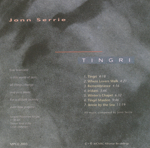 Tingri - Serrie, Jonn