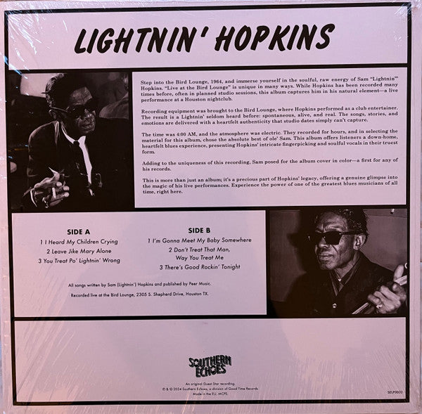 Live At The Bird Lounge - Hopkins, Lightnin